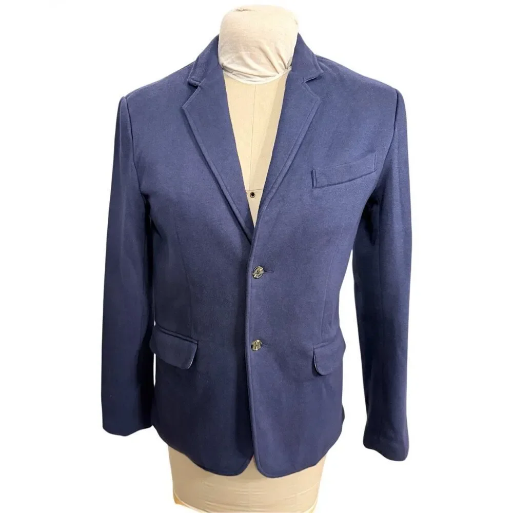 Tommy Hilfiger Boys Knit Navy Blazer Gingham Lining Large (16-18)